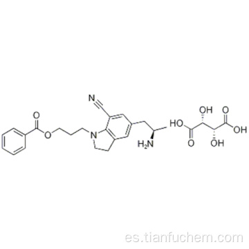 5 - [(2R) -2-Aminopropil] -1- [3- (benzoiloxi) propil] -2,3-dihidro-1H-indol-7-carbonitrilo (2R, 3R) -2,3-dihidroxibutanodato CAS 239463- 85-5